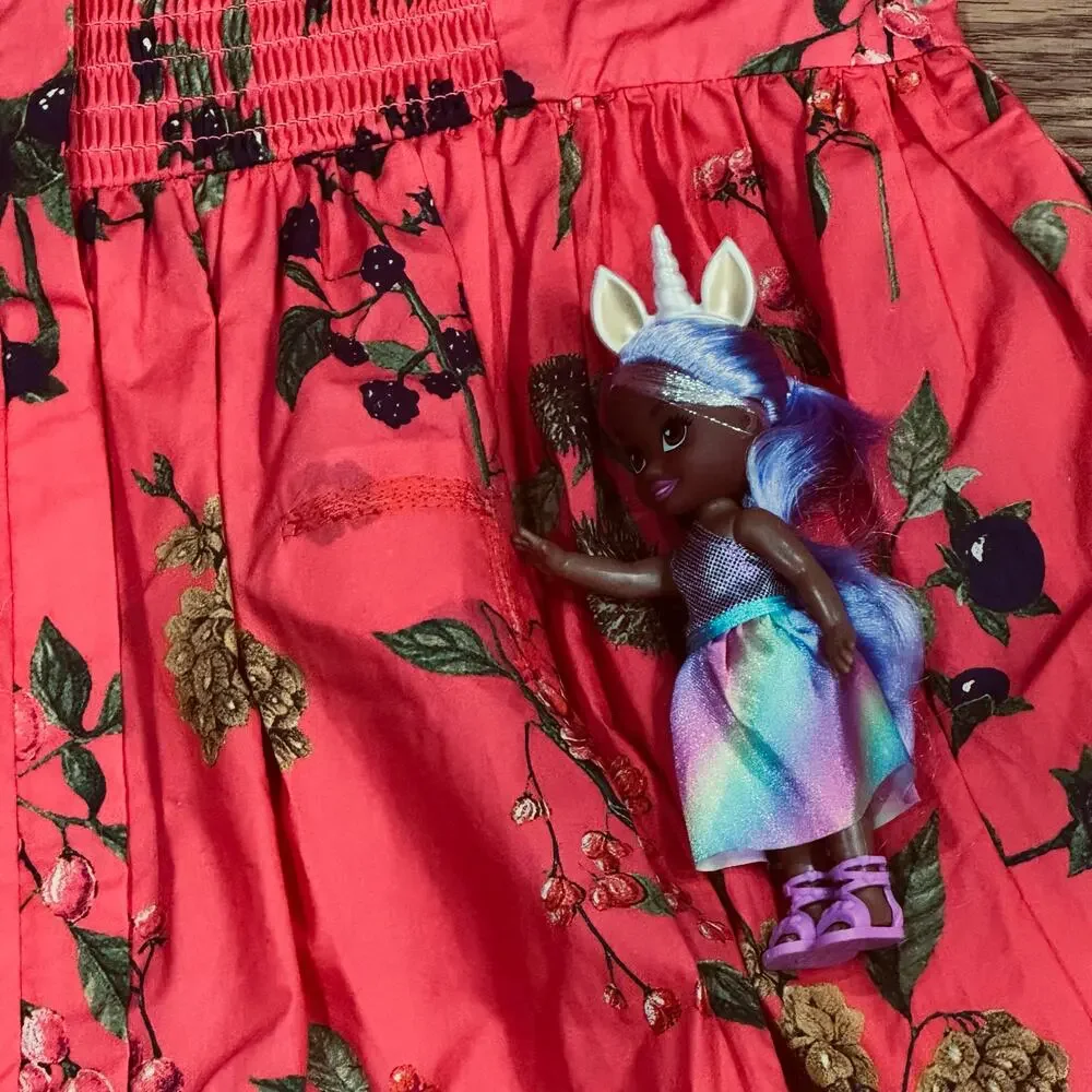 CARA CARA red mini Ip Ip Floral-Print Minidress in small